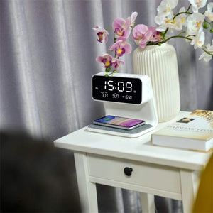 Reloj SmartClock Inteligente con Carga Inalámbrica para Teléfonos