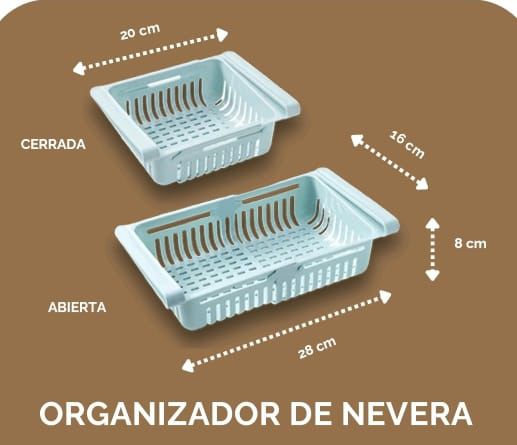 MEGA ORGANIZADOR DE  NEVERA  X 4 UNIDADES